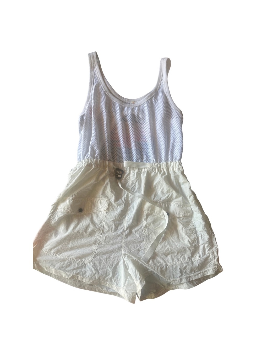FP Movement by Free People Cream Utility High-Waist Bermudas